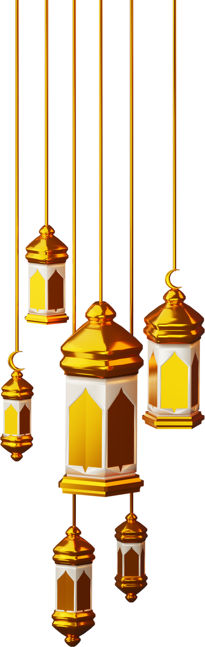 eid mubarak gold lantern