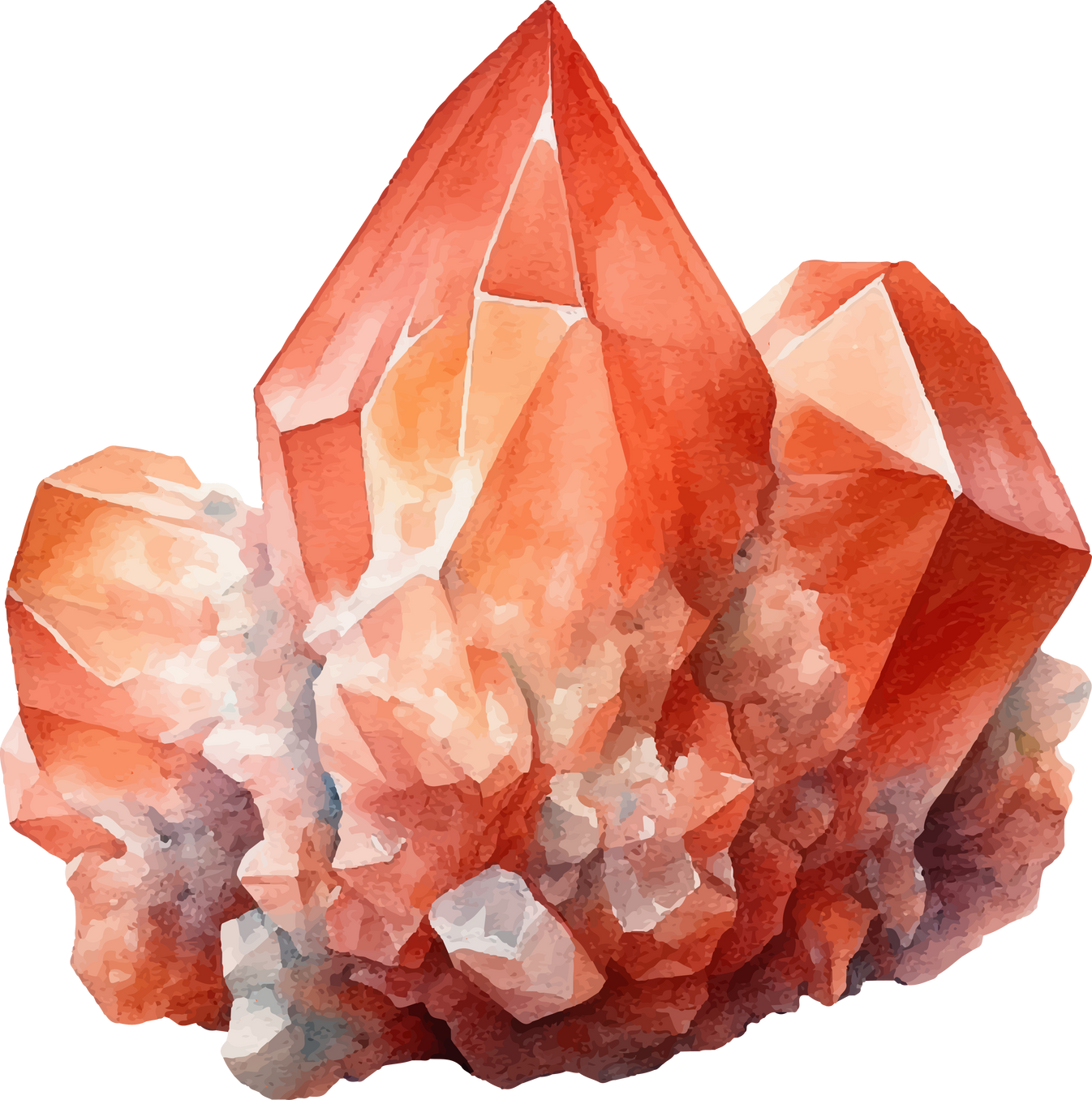 mineral in watercolor style illustration